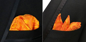 Luxury 25*25CM Men's Vintage Floral Paisley Silk Handkerchief Pocket Square Fashion Men Hanky For Wedding Party Chest Towel