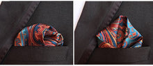 Load image into Gallery viewer, Luxury 25*25CM Men&#39;s Vintage Floral Paisley Silk Handkerchief Pocket Square Fashion Men Hanky For Wedding Party Chest Towel