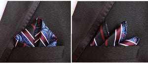 Luxury 25*25CM Men's Vintage Floral Paisley Silk Handkerchief Pocket Square Fashion Men Hanky For Wedding Party Chest Towel