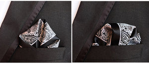 Luxury 25*25CM Men's Vintage Floral Paisley Silk Handkerchief Pocket Square Fashion Men Hanky For Wedding Party Chest Towel
