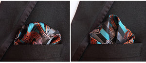 Luxury 25*25CM Men's Vintage Floral Paisley Silk Handkerchief Pocket Square Fashion Men Hanky For Wedding Party Chest Towel