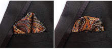 Load image into Gallery viewer, Luxury 25*25CM Men&#39;s Vintage Floral Paisley Silk Handkerchief Pocket Square Fashion Men Hanky For Wedding Party Chest Towel