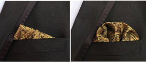Luxury 25*25CM Men's Vintage Floral Paisley Silk Handkerchief Pocket Square Fashion Men Hanky For Wedding Party Chest Towel