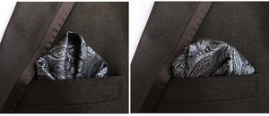 Luxury 25*25CM Men's Vintage Floral Paisley Silk Handkerchief Pocket Square Fashion Men Hanky For Wedding Party Chest Towel