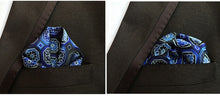 Load image into Gallery viewer, Luxury 25*25CM Men&#39;s Vintage Floral Paisley Silk Handkerchief Pocket Square Fashion Men Hanky For Wedding Party Chest Towel