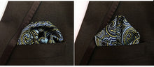 Load image into Gallery viewer, Luxury 25*25CM Men&#39;s Vintage Floral Paisley Silk Handkerchief Pocket Square Fashion Men Hanky For Wedding Party Chest Towel