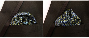 Luxury 25*25CM Men's Vintage Floral Paisley Silk Handkerchief Pocket Square Fashion Men Hanky For Wedding Party Chest Towel