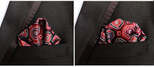 Load image into Gallery viewer, Luxury 25*25CM Men&#39;s Vintage Floral Paisley Silk Handkerchief Pocket Square Fashion Men Hanky For Wedding Party Chest Towel