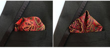 Load image into Gallery viewer, Luxury 25*25CM Men&#39;s Vintage Floral Paisley Silk Handkerchief Pocket Square Fashion Men Hanky For Wedding Party Chest Towel