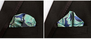 Luxury 25*25CM Men's Vintage Floral Paisley Silk Handkerchief Pocket Square Fashion Men Hanky For Wedding Party Chest Towel
