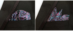 Luxury 25*25CM Men's Vintage Floral Paisley Silk Handkerchief Pocket Square Fashion Men Hanky For Wedding Party Chest Towel