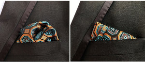 Luxury 25*25CM Men's Vintage Floral Paisley Silk Handkerchief Pocket Square Fashion Men Hanky For Wedding Party Chest Towel