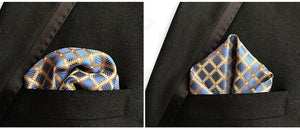 Luxury 25*25CM Men's Vintage Floral Paisley Silk Handkerchief Pocket Square Fashion Men Hanky For Wedding Party Chest Towel