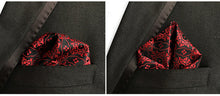 Load image into Gallery viewer, Luxury 25*25CM Men&#39;s Vintage Floral Paisley Silk Handkerchief Pocket Square Fashion Men Hanky For Wedding Party Chest Towel