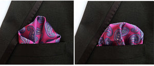 Luxury 25*25CM Men's Vintage Floral Paisley Silk Handkerchief Pocket Square Fashion Men Hanky For Wedding Party Chest Towel